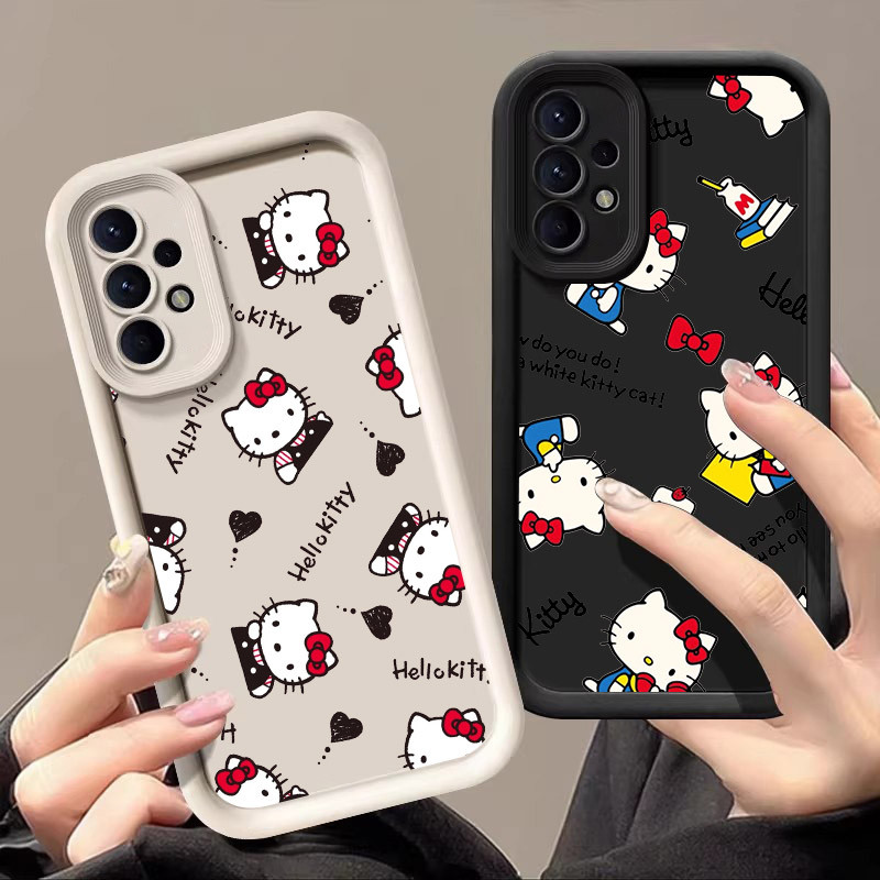 Capa De Telefone De Anime Hello Kitty Para Samsung Galaxy A55 A54 5G A52 A53 A72 4G A35 A34 A32 A25 A23 A21S A16 A15 A14