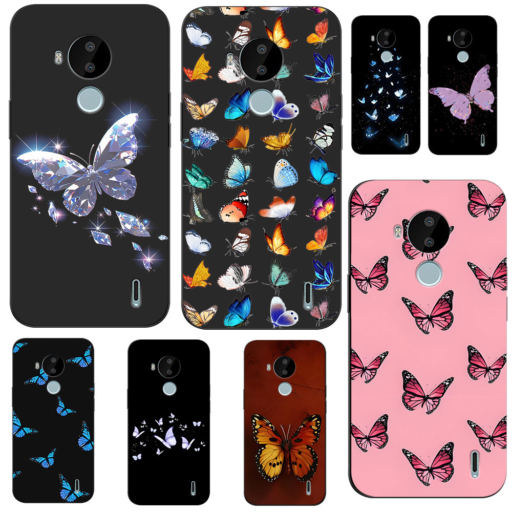 Capinha Borboleta Nokia C30 Capinha De Borboleta Capinha iPhone Borboleta Capinha Flor Capinha Pink @10020