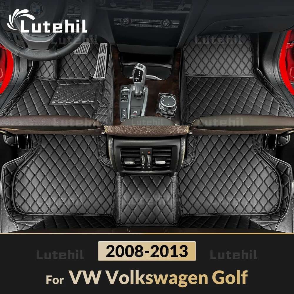 Tapetes De Carro Para VW Volkswagen Golf 2008 2009 2010 2011 2012 2013 Almofadas De Pé Personalizadas Capa De Tapete Ace