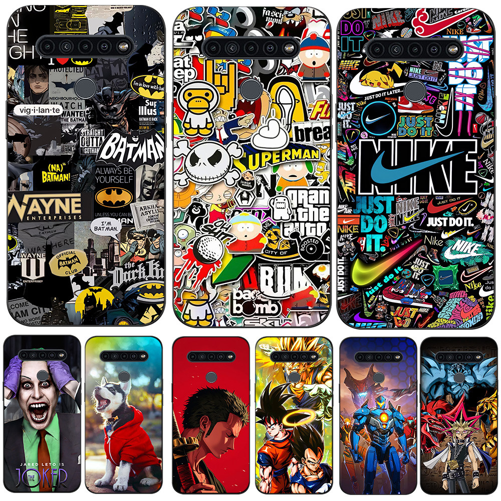 Caso Para LG K41S K51S 2019 Telefone Capa Traseira Silicone Macio Preto Tpu design Colorido Engraçado Cão Urso super Her em Oferta na Shopee