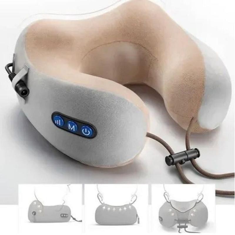 JS Almofada Massageadora Pescoço Travesseiro  Alivia Musculo