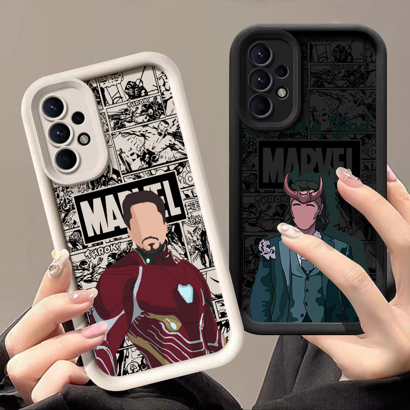 Capa De Telefone Marvel Ironman Loki Capitão América Para Samsung Galaxy A55 A54 5G A52 A53 A72 4G A35 A34 A32 A25 A23 A