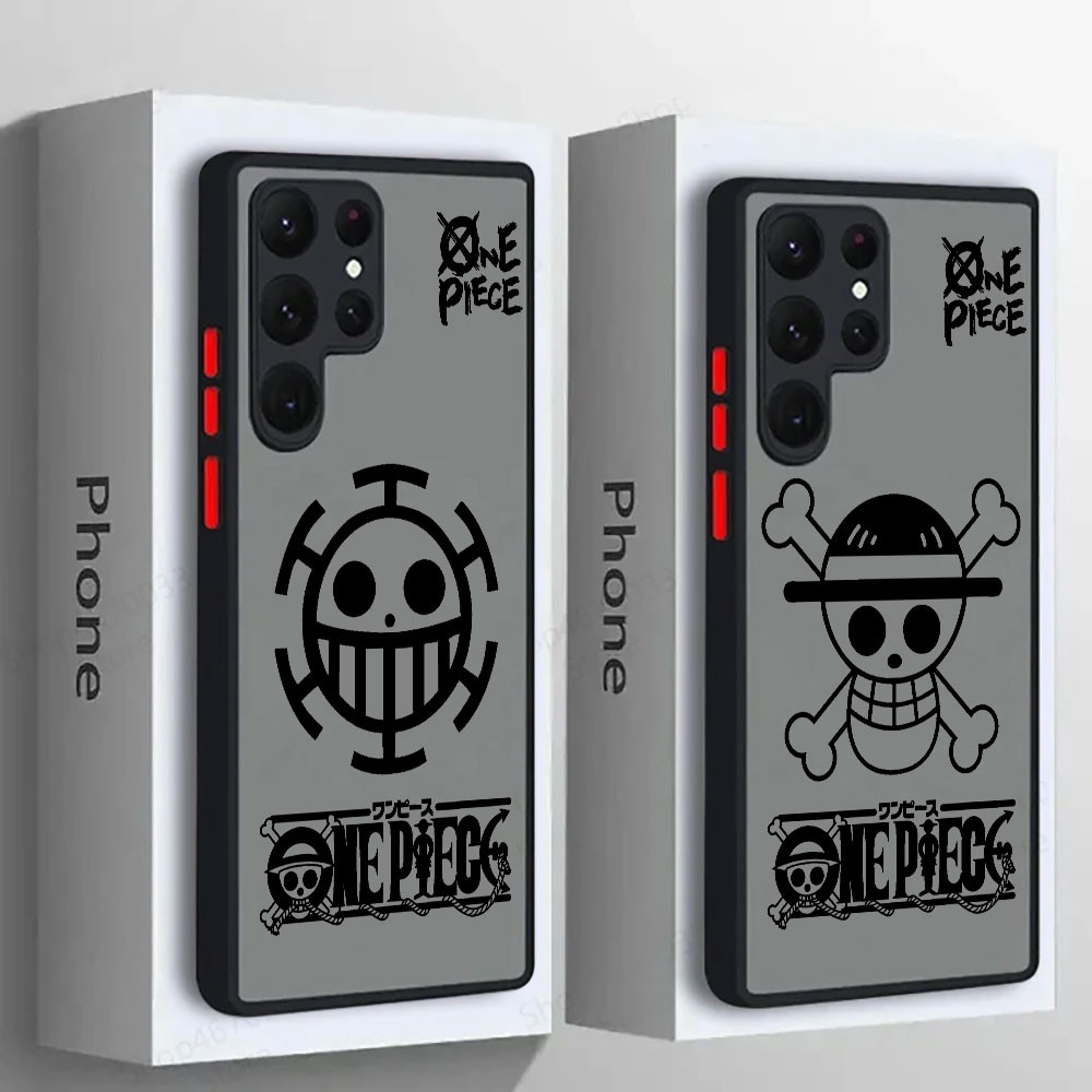 Japão Anime One Piece Black Art Capa De Telefone De Silicone Para Samsung S25 Ultra S24 S23 S21 S20 FE S22 Plus S24FE 5G em Oferta na Shopee