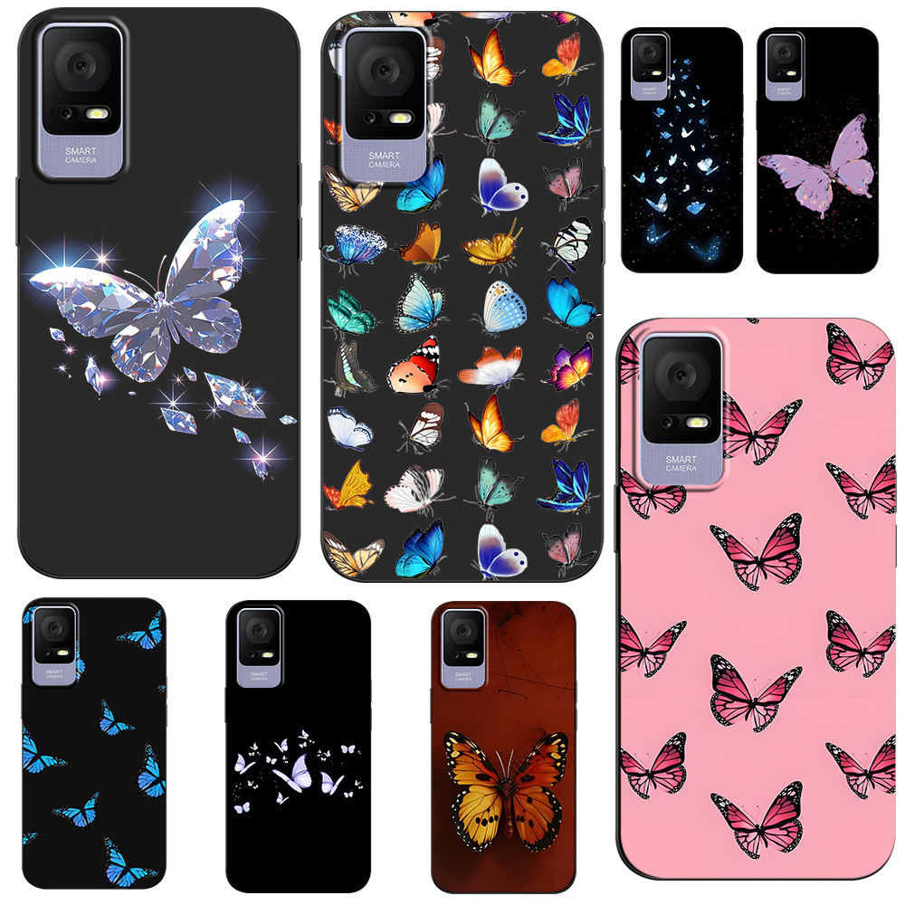 Capinha Borboleta Tcl 405 / 406 / 406S Capinha De Borboleta Capinha iPhone Borboleta Capinha Flor Capinha Pink @10020