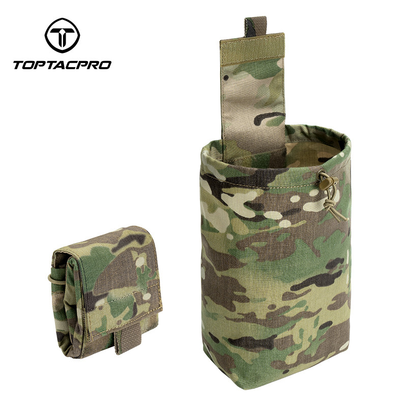 TOPTACPRO Tactical Mini Dump Bolsa EDC Dobrável Multiuso Tática 8534