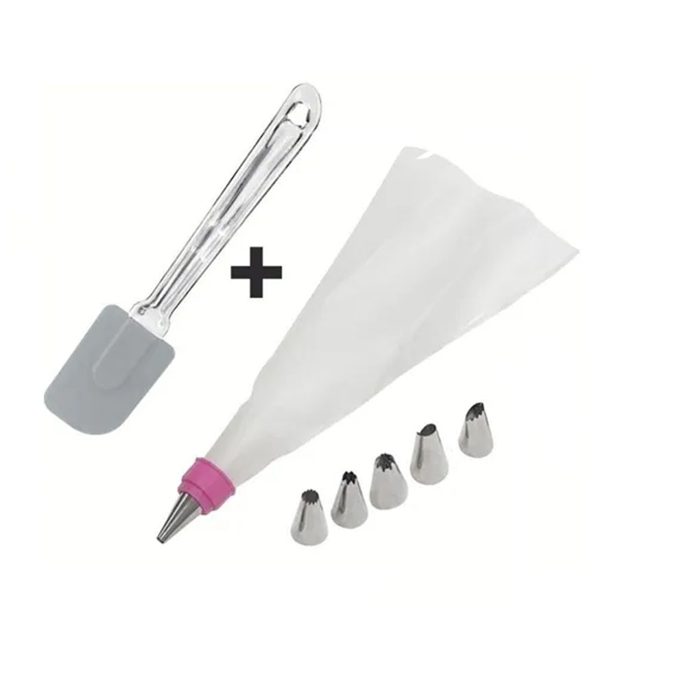 Kit Confeiteiro Jogo De Confeitar 10 Bicos Saco Adaptador
