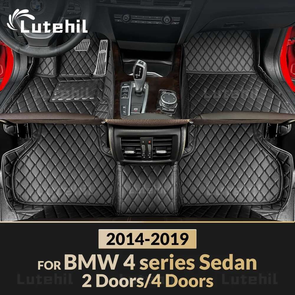 Tapetes De Carro Para BMW Série 4 Sedan (2 Portas/4) 2014 2015 2016 2017 2018 2019 Capa De Tapete Acessórios Interiores