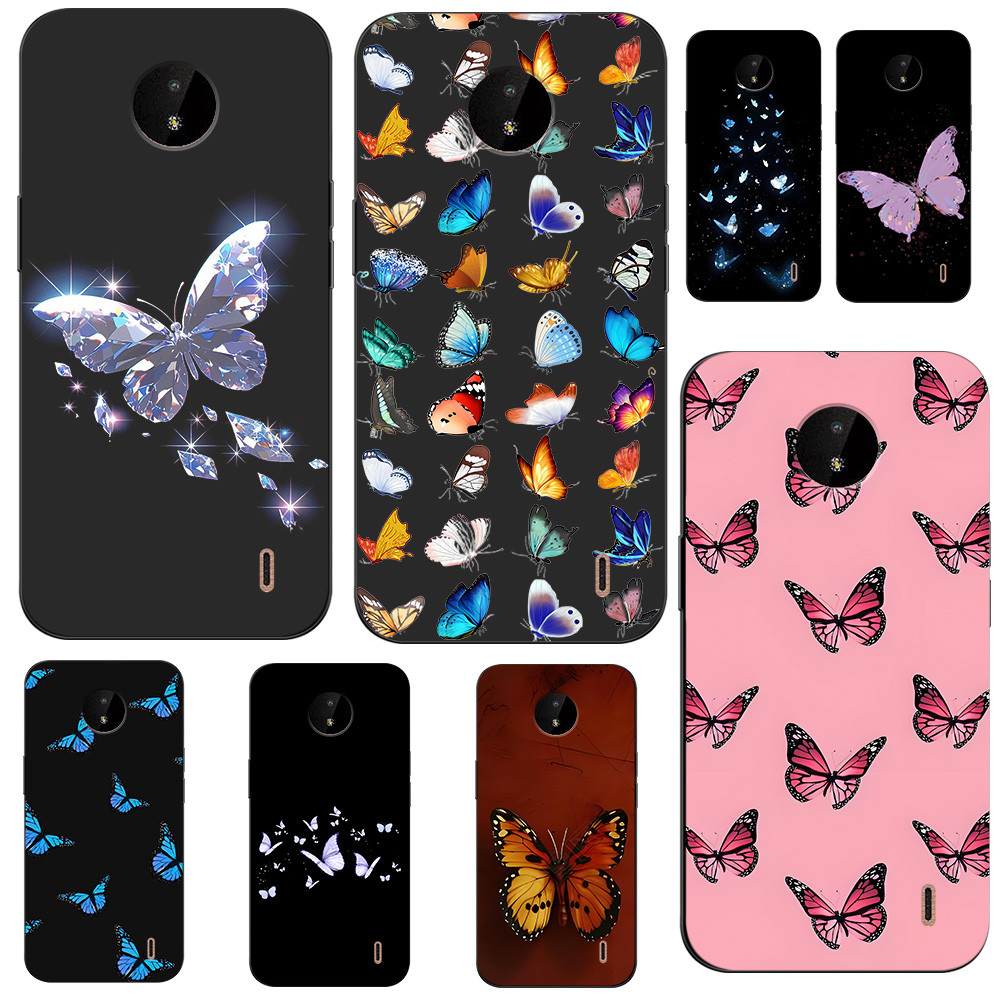 Capinha Borboleta Colorida para Nokia C20 e iPhone