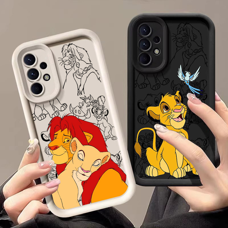 Capa De Telefone O Rei Leão Disney Love Para Samsung Galaxy A55 A54 5G A52 A53 A72 4G A35 A34 A32 A25 A23 A21S A16 A15 A
