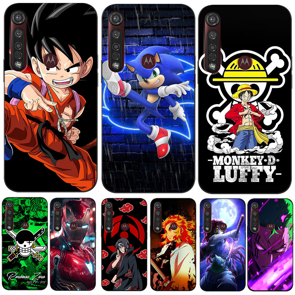 Para Motorola Moto G8 PLUS Caso De Telefone Silicone Macio Protetor Preto Tpu Cartaz anime Colorido em Oferta na Shopee