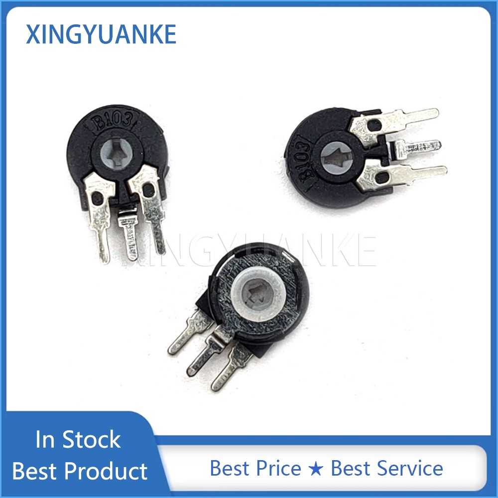 10 Pçs Potenciômetro Aparador Espanhol PT10 B470R 1K 5K 10K 50K 100K Furo De Seta Vertical Resistor Ajustável 3Pin