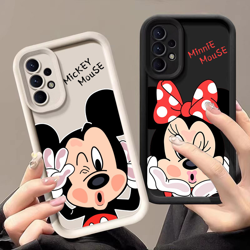 Capa De Telefone Disney Stitch Mickey Mouse Para Samsung Galaxy A55 A54 5G A52 A53 A72 4G A35 A34 A32 A25 A23 A21S A16 A