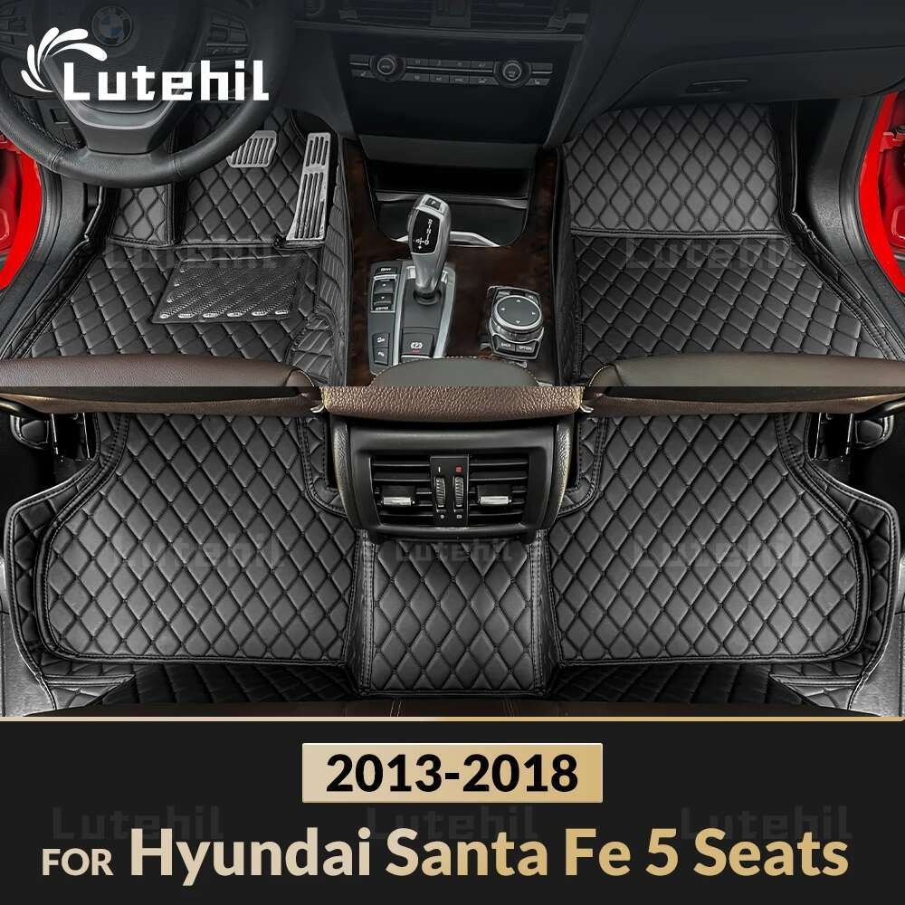 Para Hyundai Santa Fe 5 Assentos 2013 2014 2015 2016 2017 2018 Tapetes Do Carro Almofadas De Pé Capa Acessórios Interior