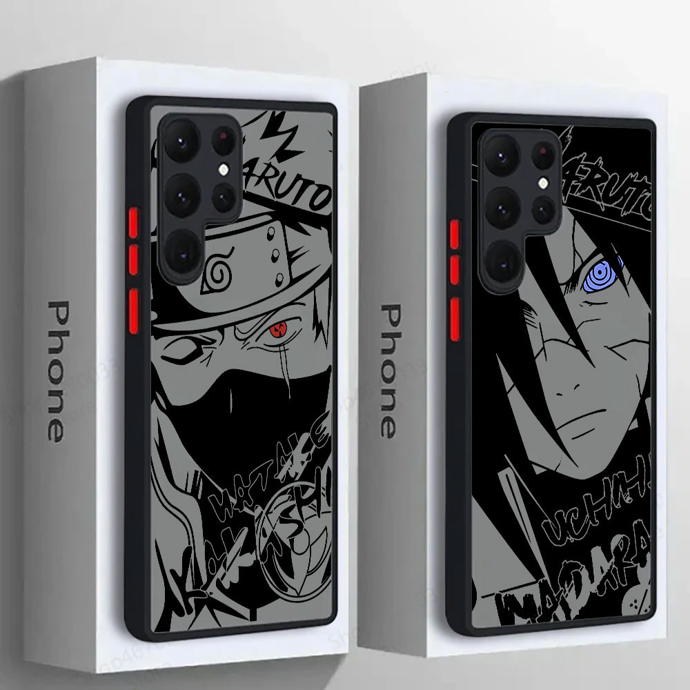 Kakashi Madara Narutos Anime Capa De Telefone De Silicone Para Samsung S25 Ultra S24 S23 S21 S20 FE S22 Plus S24FE 5G Tr em Oferta na Shopee