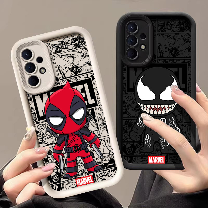 Marvel Deadpool Venom Capitão América Groot Capa De Telefone Fofa Para Samsung Galaxy A55 A54 5G A52 A53 A72 4G A35 A34