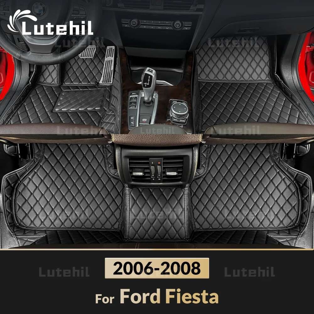 Para Ford Fiesta 2006 2007 2008 Tapetes De Carro Personalizado Almofadas De Pé Automóvel Capa Acessórios Interiores