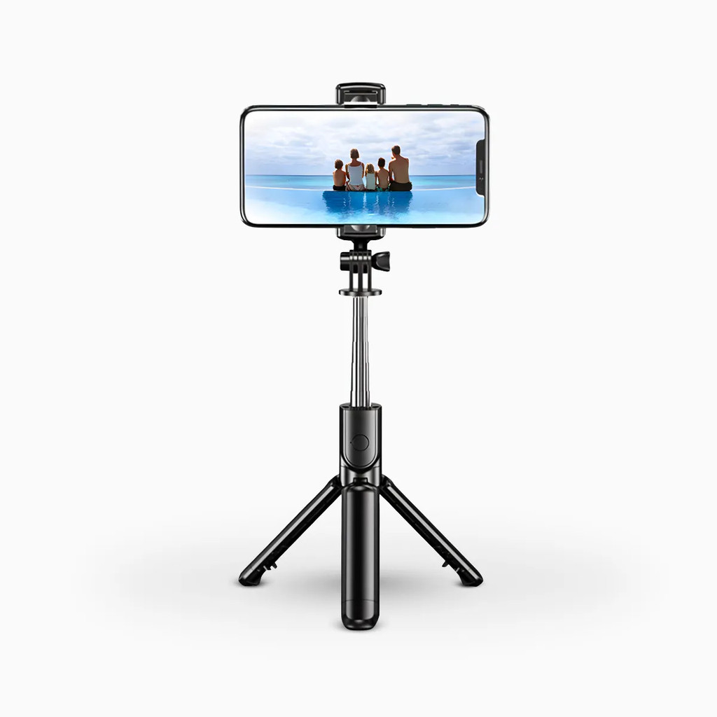 Bastão de Selfie Com Tripé Para Celular Com Controle De Disparo