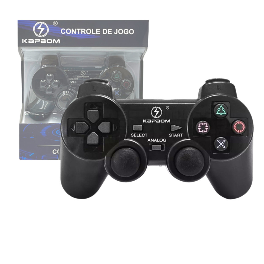 Controle Wireless PS3 e PC - Conexão Rápida 2.4G