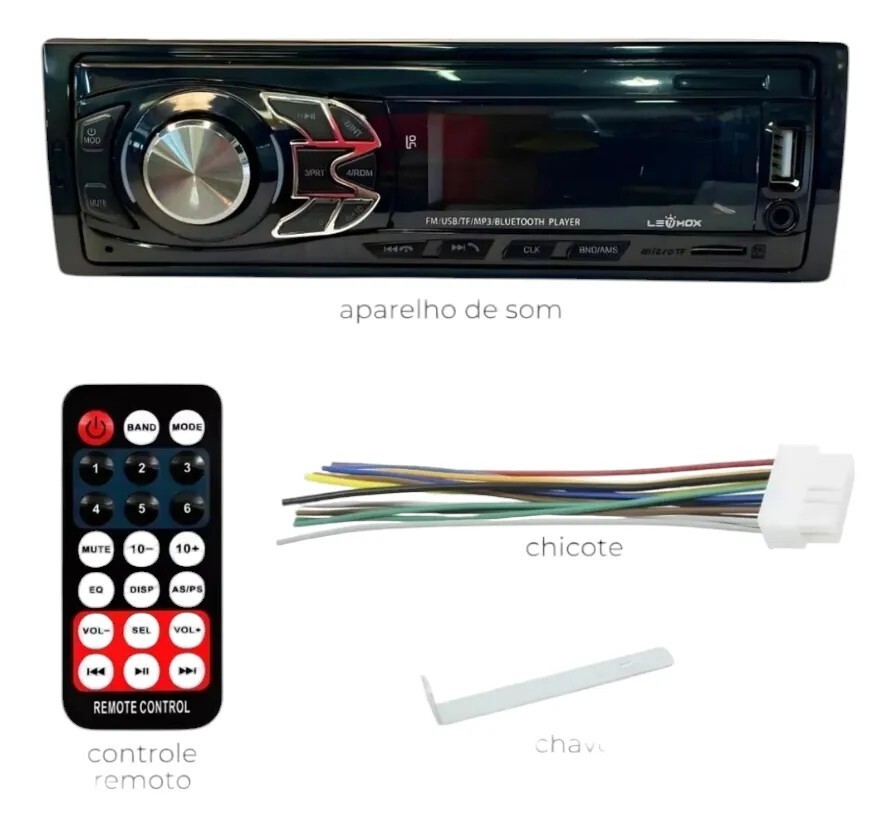 Rádio Bluetooth Similar Pioneer Comando de Voz Automotivo USB Som Mp3 em Oferta na Shopee