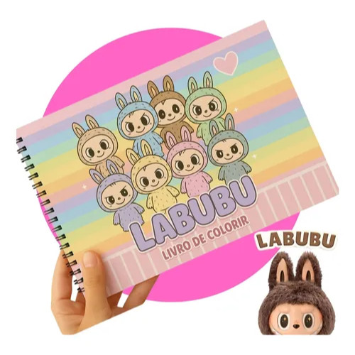 Diversão Colorida: Livro Labubu com 50 Folhas!