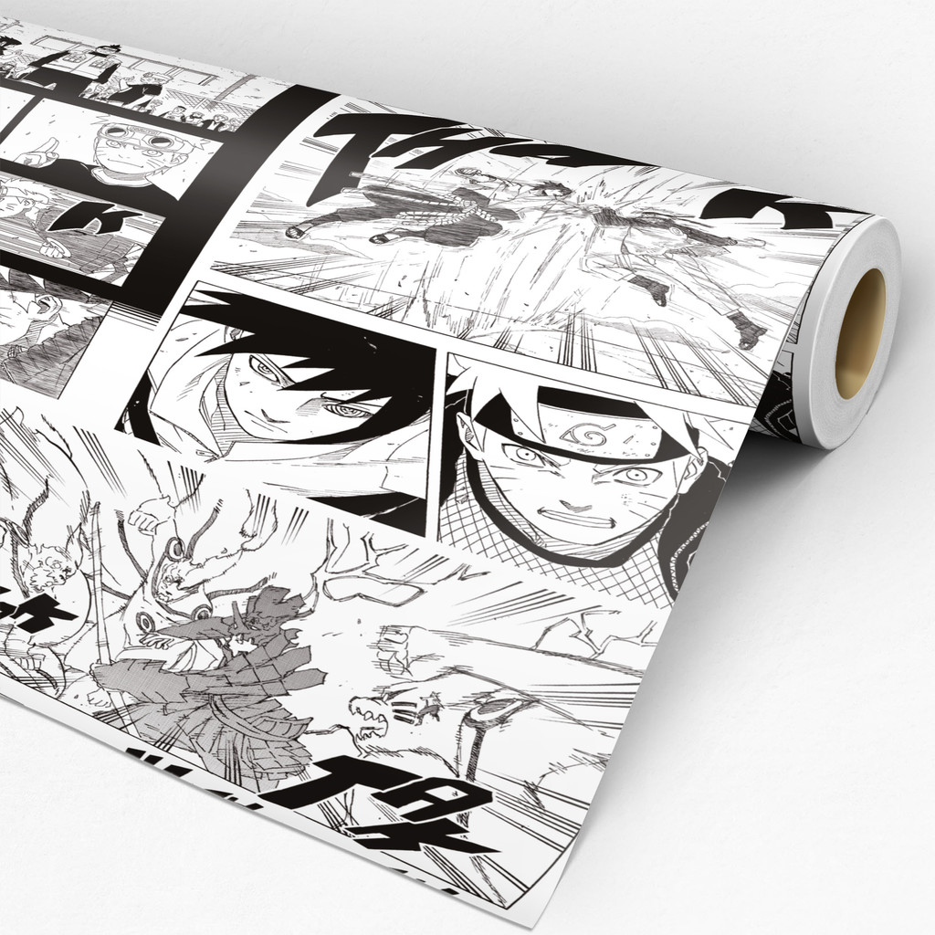 Papel de Parede Vinil Naruto Inglês Animes Quarto Decoração
