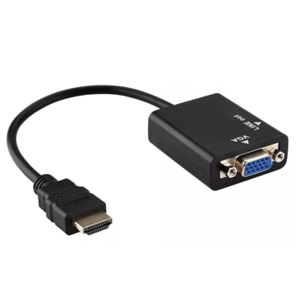 Conversor Adaptador De Vídeo Hdmi Macho Para Vga Femea KAP-V079 em Oferta na Shopee