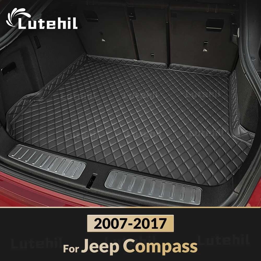 Tapete De Porta-Malas De Carro PU Resistente Ao Desgaste Para Jeep Compass 2007 2008 2009 2010 2011 2012 2013 2014 2015 