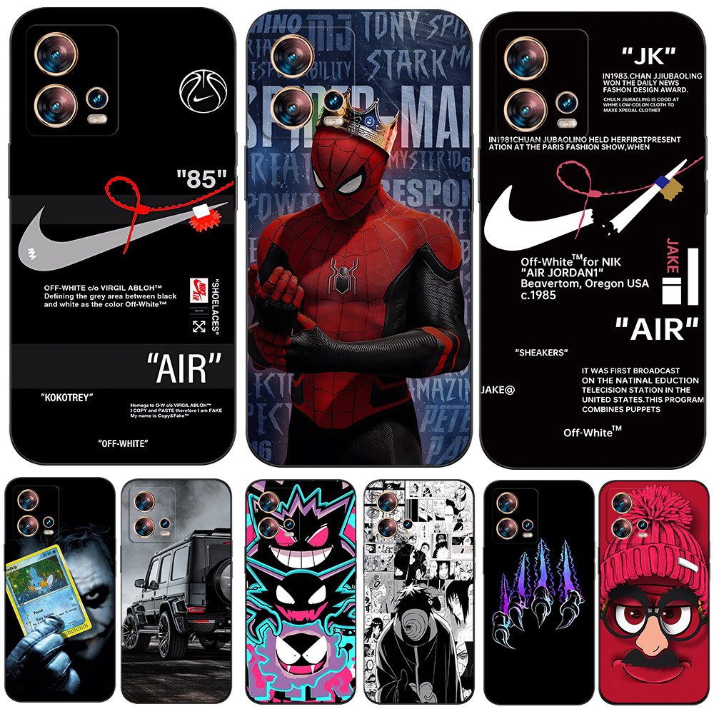 Capa Para Motorola Edge 30 5G fusion Edge30 neo De Silicone Macio Traseira Protetora Preto Tpu Padrão design De Logotipo em Oferta na Shopee