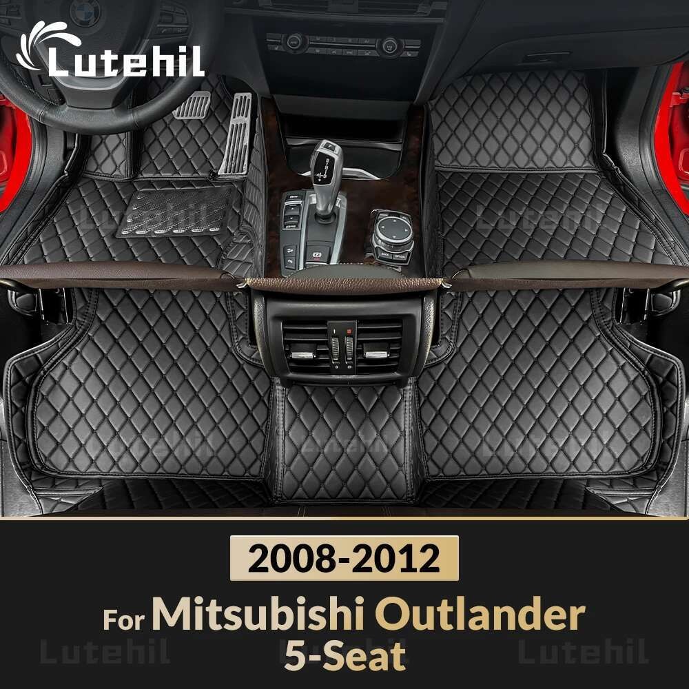 Para Mitsubishi outlander (5 Lugares) 2008 2009 2010 2011 2012 Tapetes De Carro Personalizados Almofadas De Pé De Automó