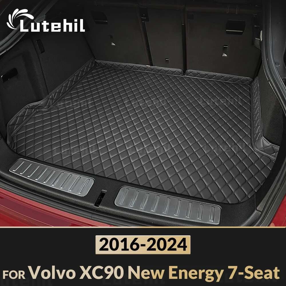 Para Volvo XC90 Nova Energia 7 Lugares 2016-2024 2017 2018 2019 2020 2021 2022 2023 Tapete Tronco Do Carro Forro De Carg