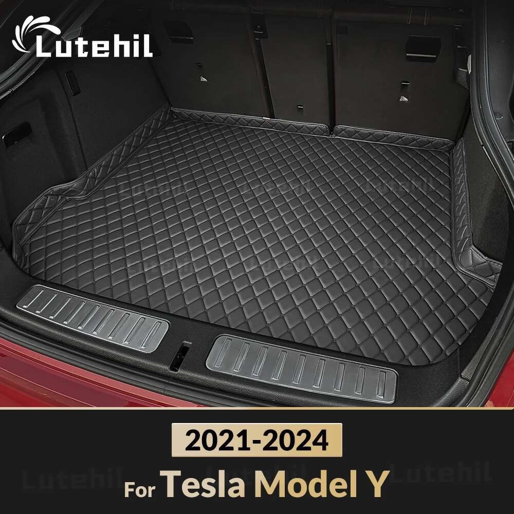 Tapete De Porta-Malas De Carro Para Tesla Modelo Y 2021 2022 2023 2024 Forro De Carga Acessórios Interiores Capa