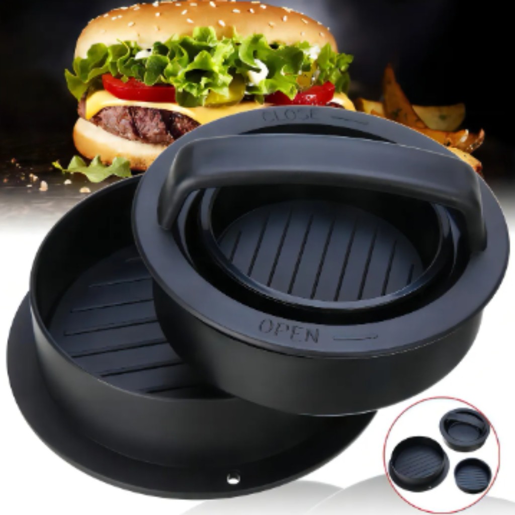 Forma Hambúrguer Modelador Caseiro Hamburguer Artesanal Molde Prensa Modeladora Profissional Gourmet