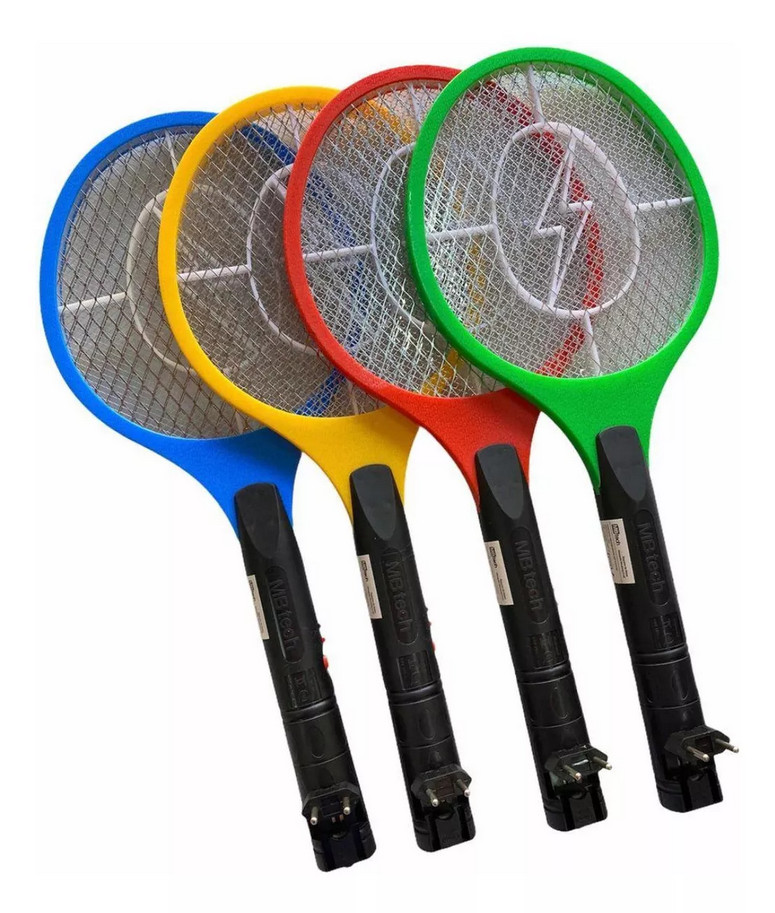 Raquete Elétrica Mata Mosquito Dengue Insetos Recarregável (Sortida)