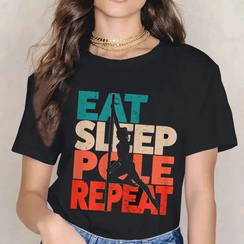 Camiseta de Dança de Pole Dance e Pole Dancing com Frases Engraçadas - Roupas Femininas Estéticas Camiseta Streetwear Go