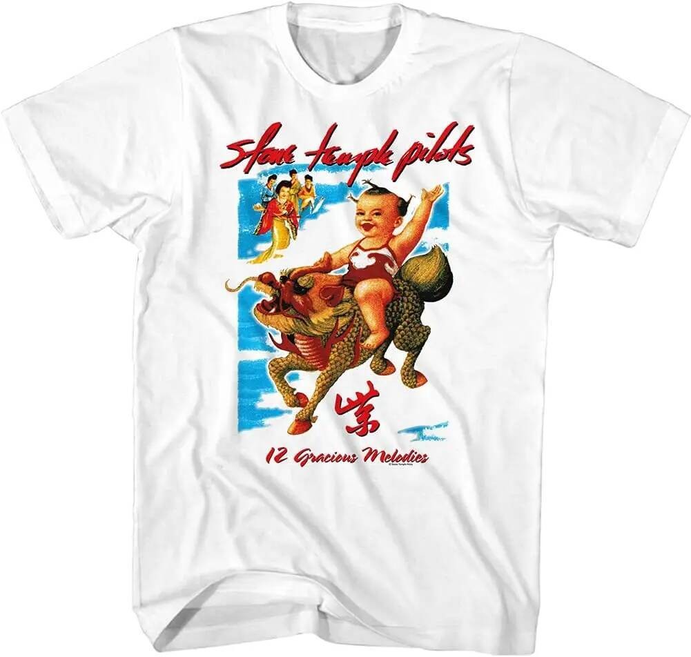 Camiseta de Manga Curta para Adultos com Capa de Álbum Roxa da Banda de Rock Stone Temple Pilots