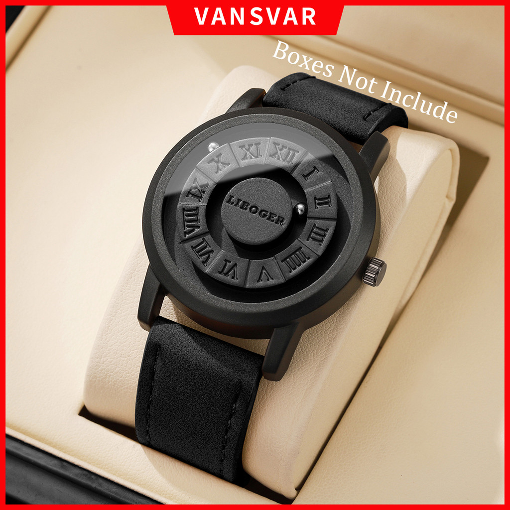 Moda Masculina Pulseira De Couro Relógio De Quartzo Casual Esportes Roma Dial Relógios De Pulso Para Masculino (Sem Caix em Oferta na Shopee