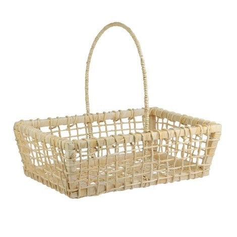 Cesta de Palha com Alça 40x37cm - Ideal para Presentes!