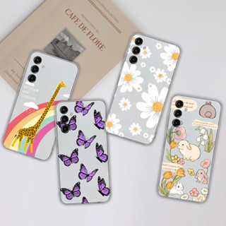 Estojo Para Samsung Galaxy a14 4G 5G Girafa Coelho Silicone Transparente Antivegetativo Simplicidade Da Moda Sênior À Prova De Choque A 14 a14 Bumper