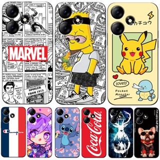 Estojo Para infinix HOT 30 (X6831) 30I (X669) Silicone Phone Back Cover Preto tpu cartoon anime Cão Bonito