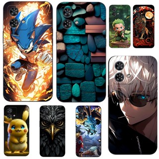 Capa De Silicone Macia Para Telefone Motorola MOTO G84 5G Tpu Preto Desenho Animado Engraçado Rosto anime Pato