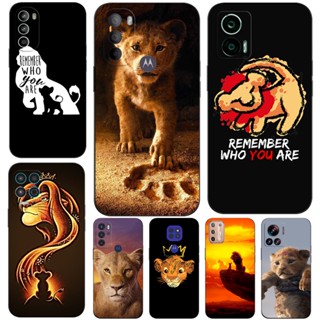Estojo Para Motorola Moto Edge 40 neo 5G G14 G54 G84 Capa Traseira Do Telefone Silicone Macio Preto Tpu Lion king animal