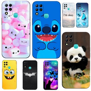 Estojo De Desenho Animado Para infinix HOT 11 G37 Silicon Phone Cover Preto tpu