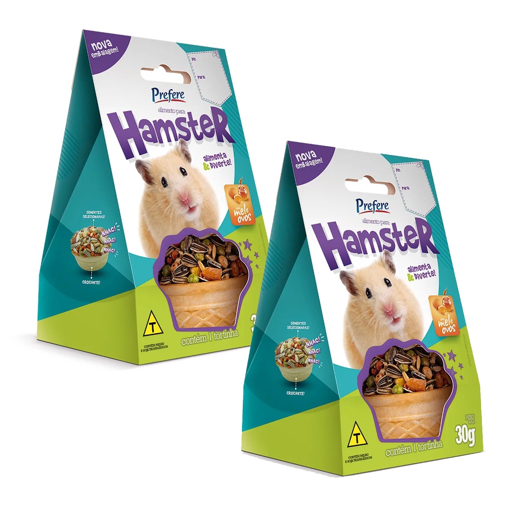 2UN - Tortinha para Hamster Prefere com Mel e Ovos (30g)