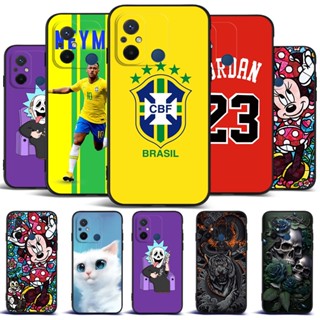 Para xiaomi Redmi 12C 11A Capa Traseira Do Telefone Silicone Macio Protetor De Preto Tpu Case brasil football team 23