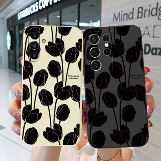 Capa Para Samsung Galaxy M33 M52 M53 M54 M62 F62 5G Telefone Rosa De Alimentação Em Preto Silicone Macio