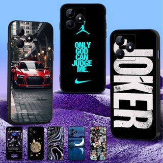 Capa Para realme C53 C51 Protetora De Silicone Macio Preto Tpu joker car cat