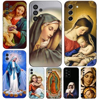 Estojo Para Samsung Galaxy A04 A14 A34 A54 4G 5G Capa De Silicone Macia Telefone De Natal Virgem Maria Christian