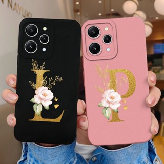 Para Xiaomi Redmi 12 4G Caixa De Proteção Da Câmera redmi12 redmi12 Rose Phone Cover Silicone Líquido Quadrado À Prova De Choque Durável Simplicidade Sênior