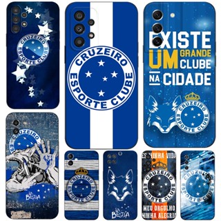 Capa Flexível De Silicone Para Samsung Galaxy A04 A14 A34 A54 4G 5G Cruzeiro Preto tpu cruzeiroes Futebol