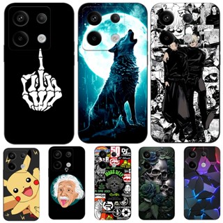 Estojo Para Telefone POCO X6 PRO Silicon Phone Back Cover Preto tpu Stylish Cool